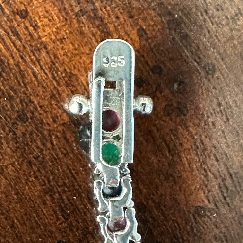 Sterling Silver Dainty Multi Colored Bracelet. - image 7